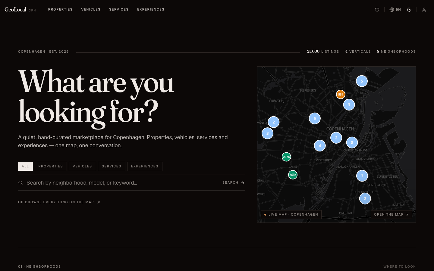 GeoLocal CPH interface