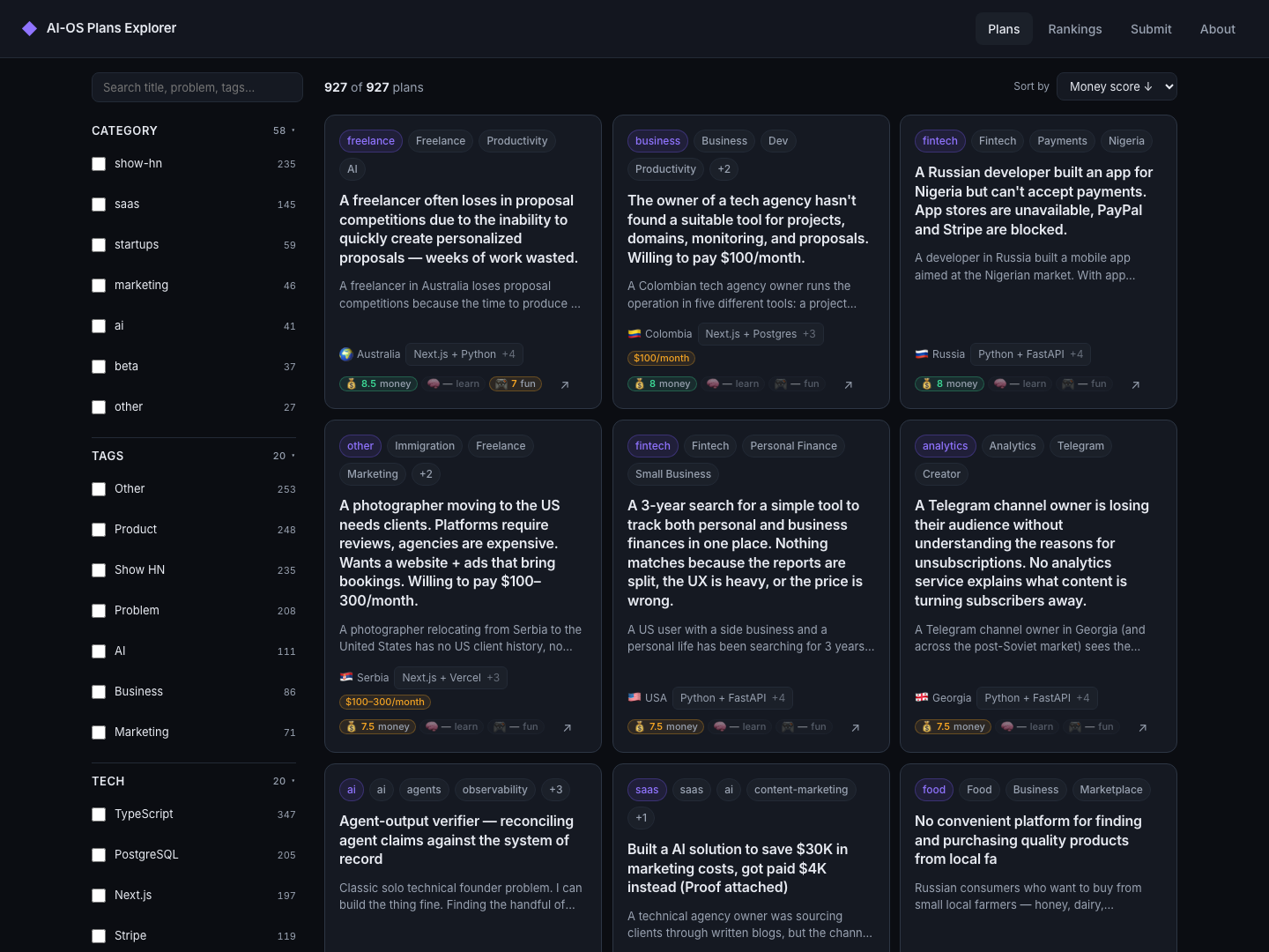Plans Explorer interface